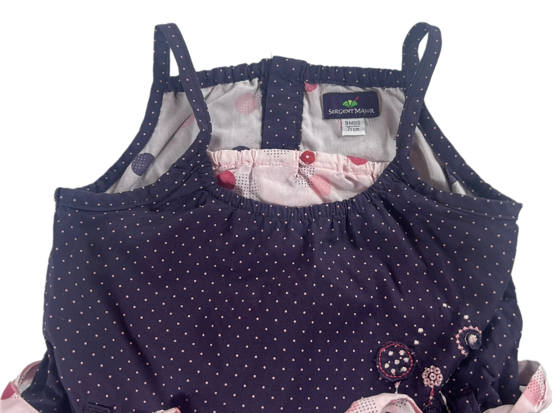 Robe SM légère violette et rose 9 mois Sergent Major – Image 2