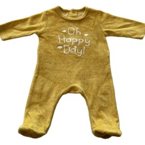 Pyjama velours ML moutarde 0 mois TEX