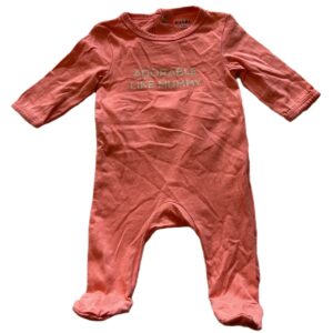 Pyjama léger ML orange 1 mois Kiabi