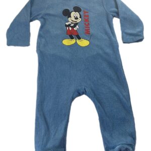 Pyjama velours ML bleu Mickey 9 mois Disney
