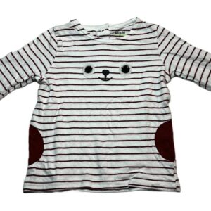 Tee-shirt ML rayé blanc 18 mois Kiabi