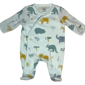 Pyjama léger ML bleu vert 0 mois C&A