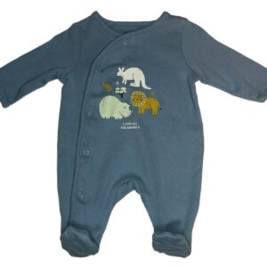 Pyjama léger ML bleu gris 0 mois C&A