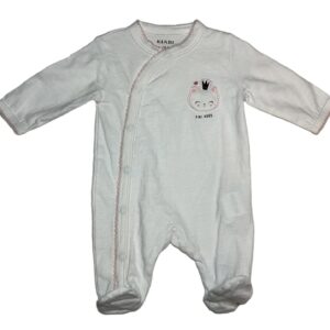 Pyjama léger ML blanc 0 mois Kiabi