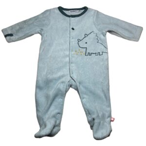 Pyjama velours ML bleu clair 1 mois Noukie’s