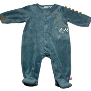 Pyjama velours ML bleu 1 mois Noukie’s