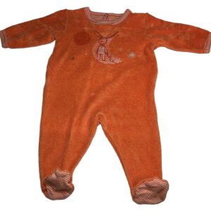 Pyjama éponge ML orange 3 mois Petit Bateau