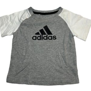 Tee-shirt MC gris et blanc 6/9 mois Adidas