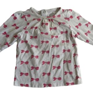 Tee-shirt ML blanc et rose 3 mois Orchestra