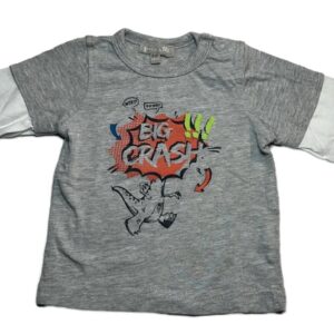 Tee-shirt ML gris 6 mois Grain de blé