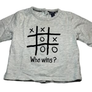 Tee-shirt ML gris 12 mois Kiabi