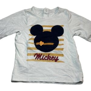 Tee-shirt ML blanc Mickey 12 mois Disney