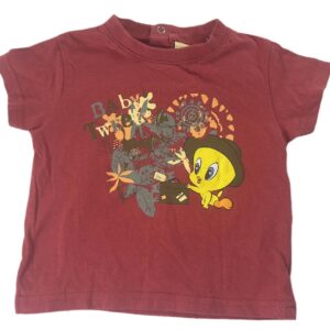 Tee-shirt MC rouge brique Tweety 6 mois Loney Tunes