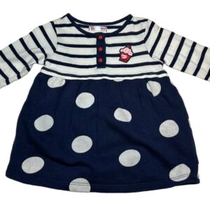 Robe légère ML bleu et blanche 6 mois DPAM