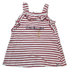 Robe SM légère rayé blanc et rouge 6 mois Little Marcel