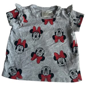 Tee-shirt MC gris Minnie 2/4 mois Disney