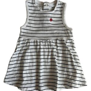 Robe légère SM blanche rayé 3 mois Kiabi