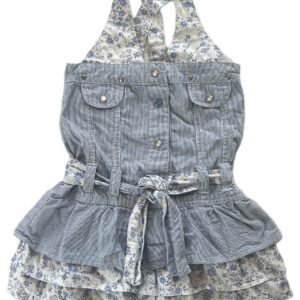 Robe légère SM bleu et blanche 24 mois Tissaia