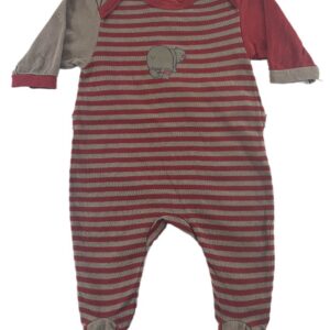 Pyjama léger ML rayé rouge 3 mois Clayeux