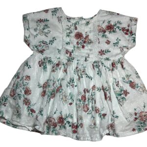 Robe légère MC blanche fleuri 3 mois Tape à l’œil