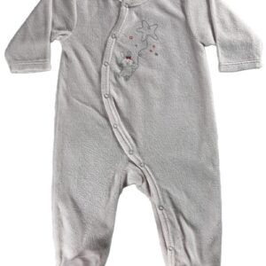 Pyjama velours ML rose pale 3 mois Brioche
