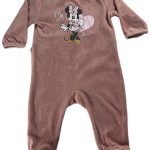 Pyjama velours ML vieux rose Minnie 9 mois Disney