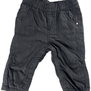Pantalon doublé gris et noir rayé 6 mois Kiabi