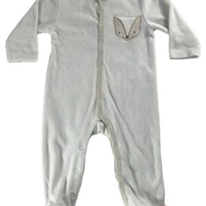 Pyjama velours ML blanc et beige 9 mois Noukie’s
