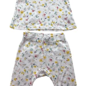 Ensemble blanc et fleuri 6 mois Petit Bateau