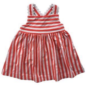 Robe légère SM rayé orange et blanc 6 mois Jacadi