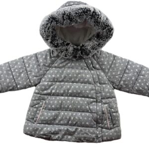 Blouson gris à pois fourré 18 mois Obaïbi
