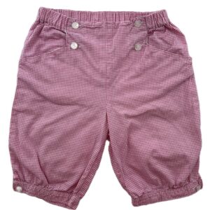 Pantacourt léger Vichy rose 18 mois Jacadi