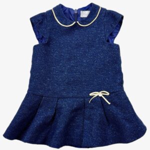 Robe épaisse MC bleu pailleté et doré 6 mois Tartine et Chocolat