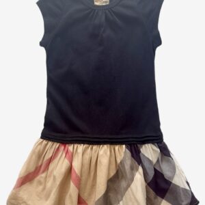 Robe légère MC noire et beige 18 mois Burberry