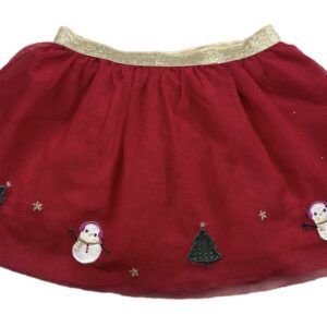 Jupe à volant rouge et doré 24 mois DPAM