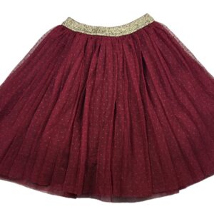 Jupe à volant rouge et doré 3 ans Tape à l’œil